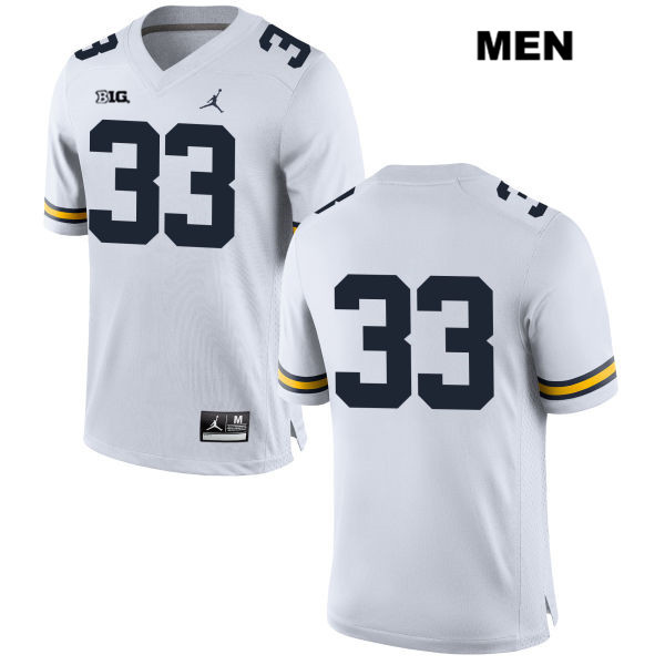 Men's NCAA Michigan Wolverines Camaron Cheeseman #33 No Name White Jordan Brand Authentic Stitched Football College Jersey AB25Z17AO